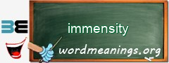 WordMeaning blackboard for immensity